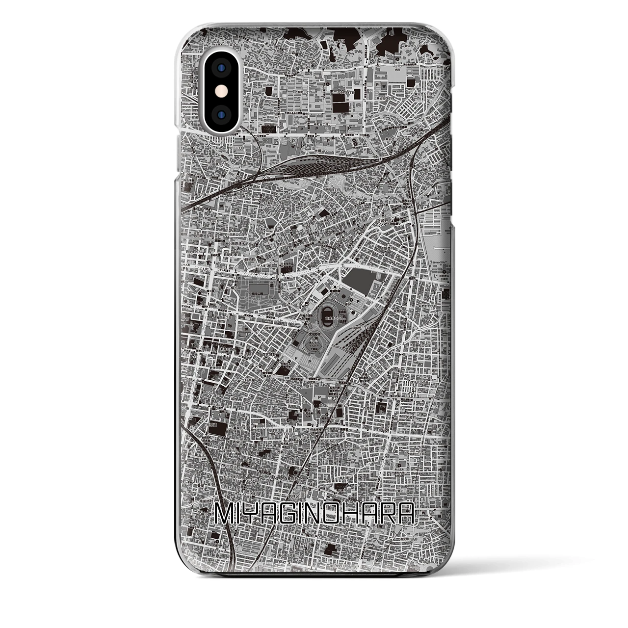 【宮城野原（宮城県）】地図柄iPhoneケース（クリアタイプ）
