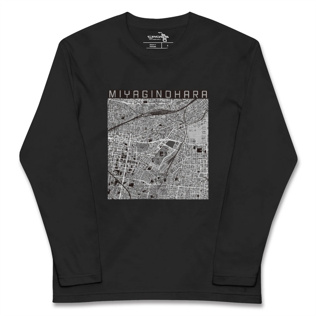 【宮城野原（宮城県）】地図柄ロングスリーブTシャツ