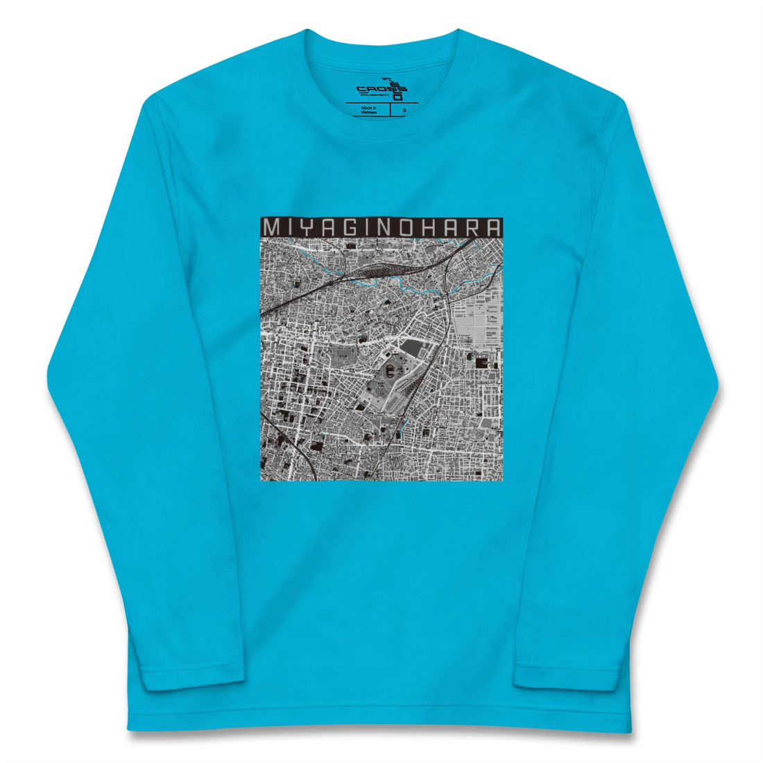 【宮城野原(宮城県)】地図柄ロングスリーブTシャツ