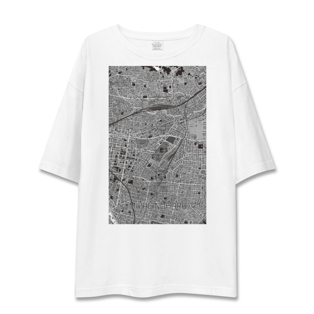 【宮城野原(宮城県)】地図柄ビッグシルエットTシャツ