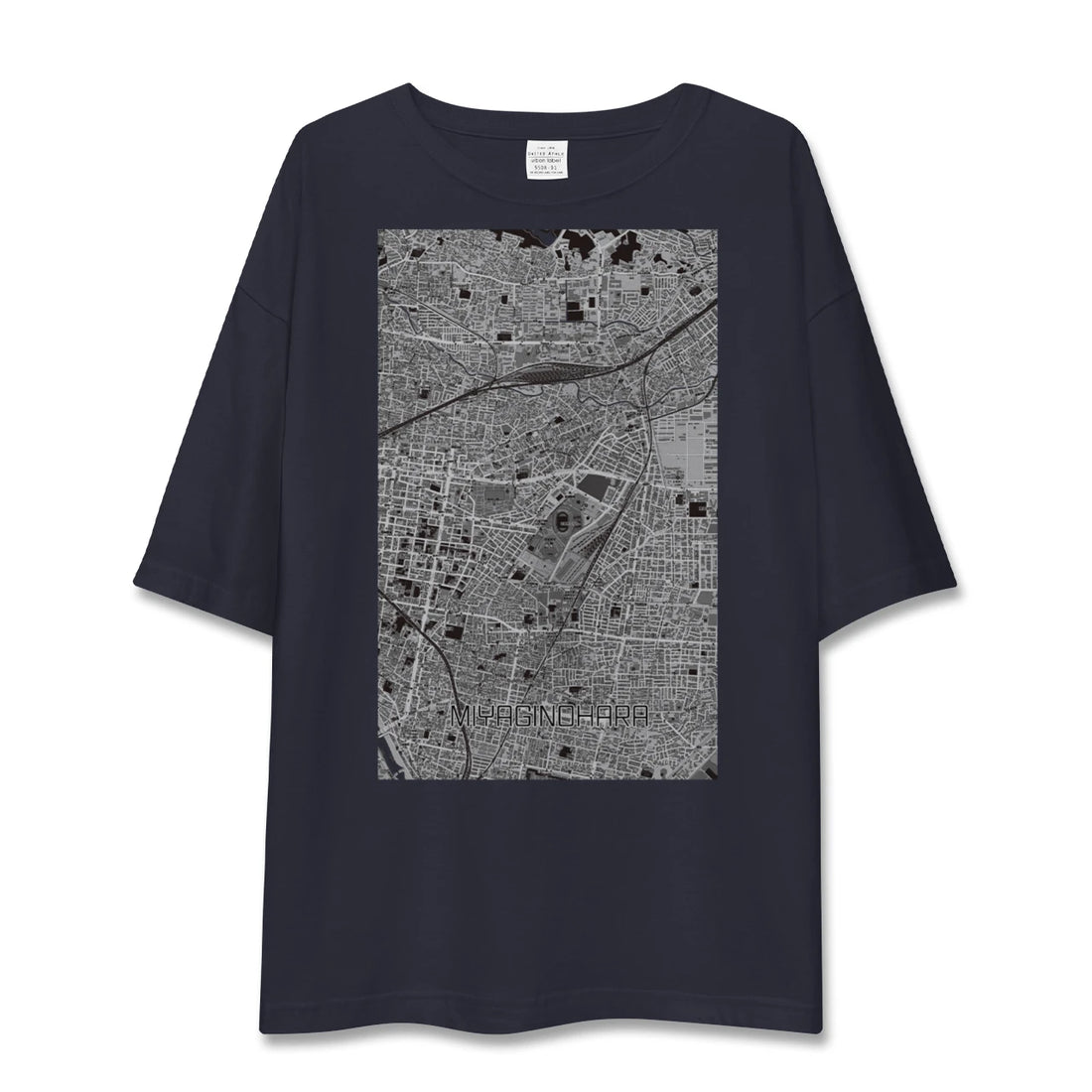 【宮城野原（宮城県）】地図柄ビッグシルエットTシャツ