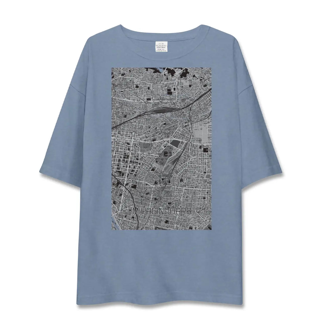 【宮城野原（宮城県）】地図柄ビッグシルエットTシャツ
