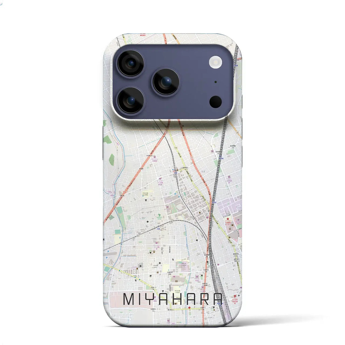 【宮原（埼玉県）】地図柄iPhoneケース（バックカバータイプ）ナチュラル・iPhone 17 Pro Max 用