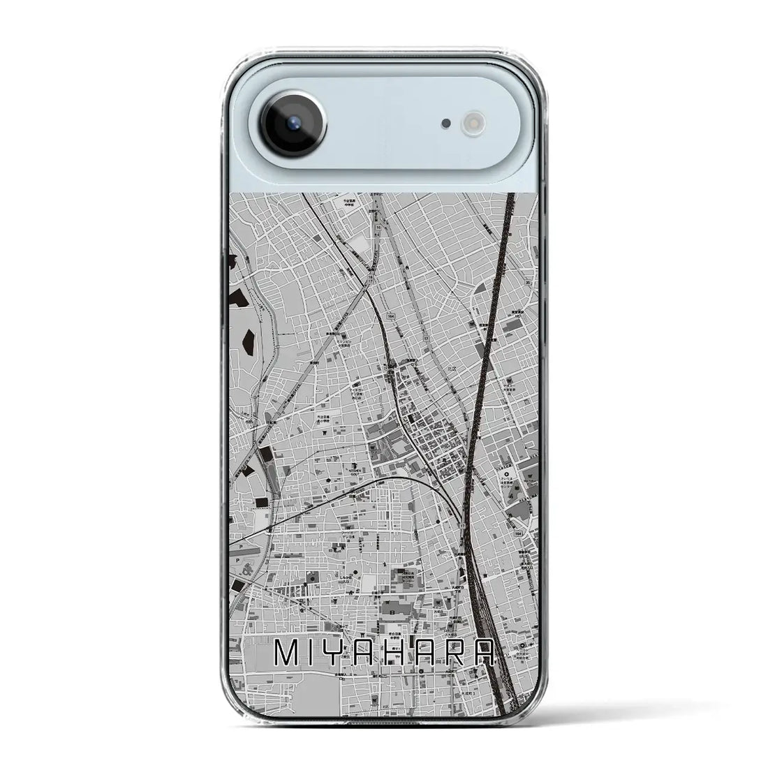 【宮原(埼玉県)】地図柄iPhoneケース(クリアタイプ)モノトーン・iPhone 17 Pro Max 用