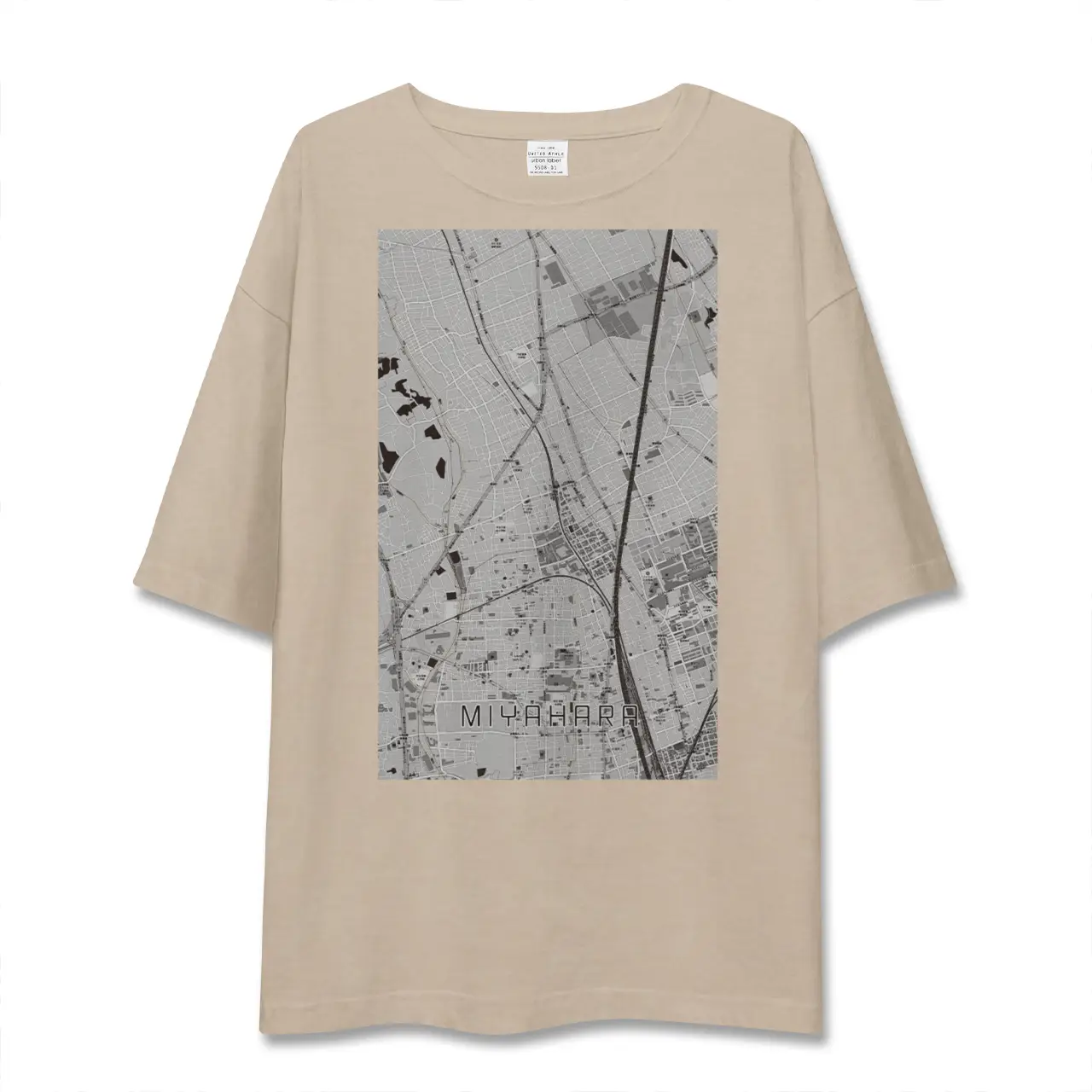 【宮原（埼玉県）】地図柄ビッグシルエットTシャツ