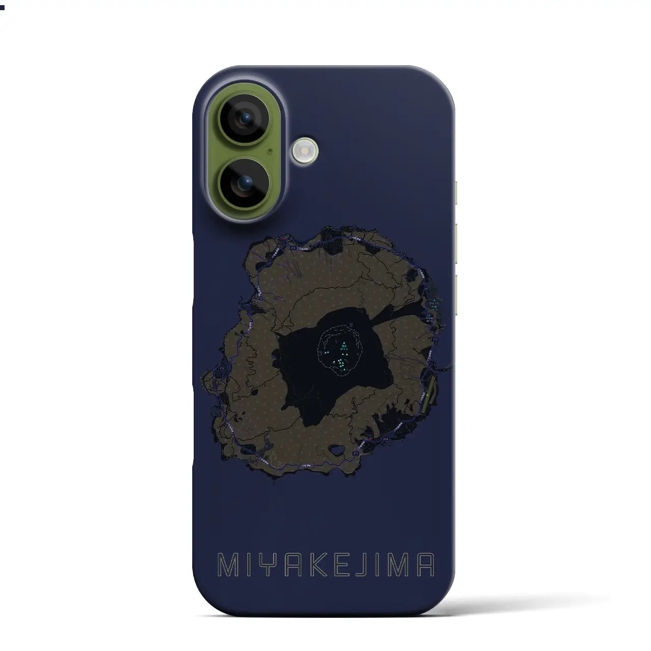 【三宅島（東京都）】地図柄iPhoneケース（バックカバータイプ）