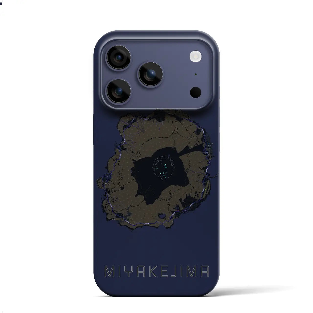 【三宅島（東京都）】地図柄iPhoneケース（バックカバータイプ）