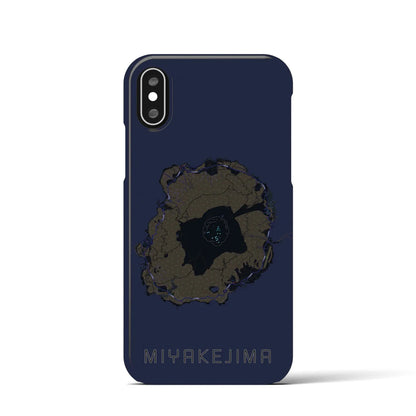 【三宅島（東京都）】地図柄iPhoneケース（バックカバータイプ）