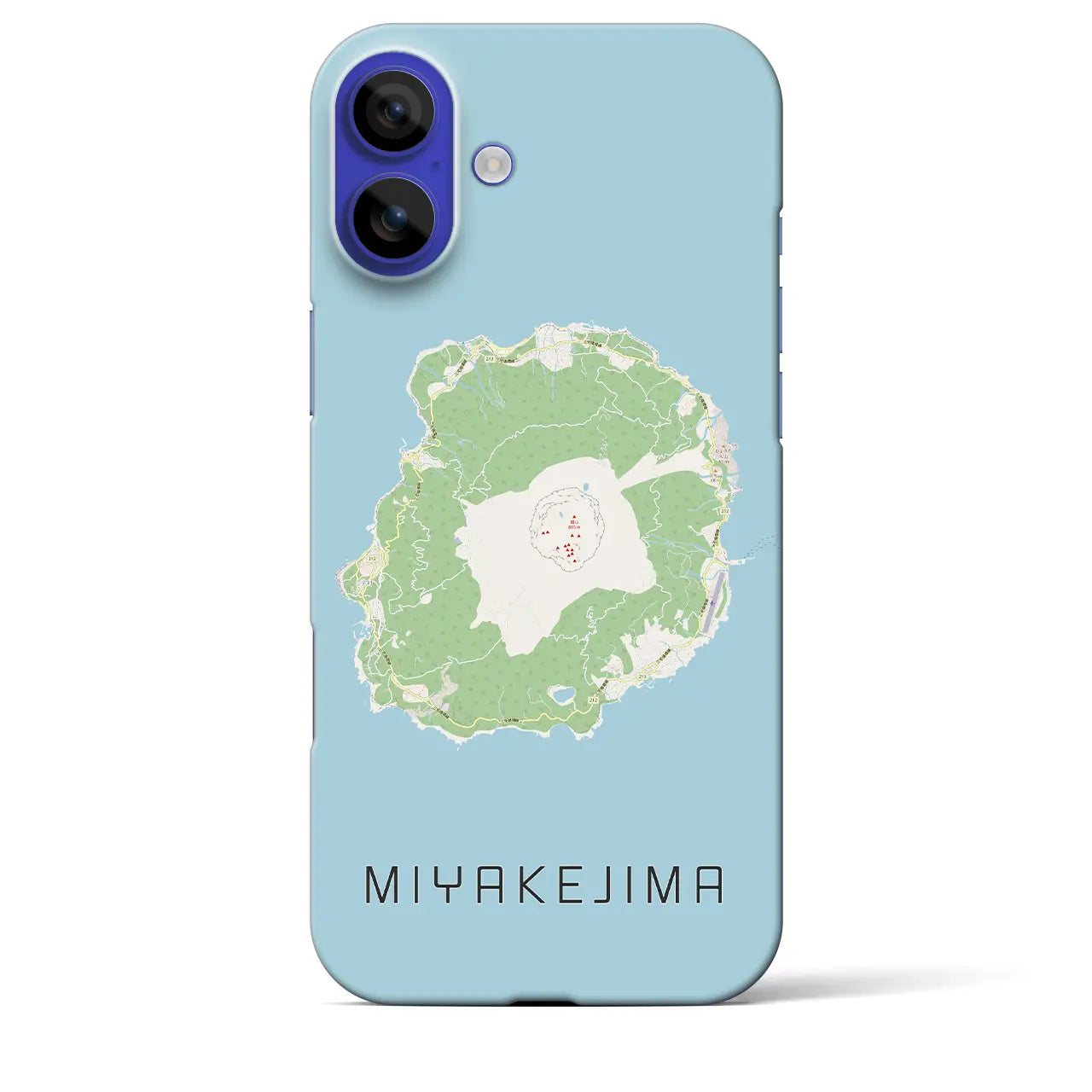 【三宅島（東京都）】地図柄iPhoneケース（バックカバータイプ）ナチュラル・iPhone 16 Pro Max 用