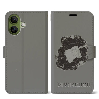 【三宅島（東京都）】地図柄iPhoneケース（手帳タイプ）