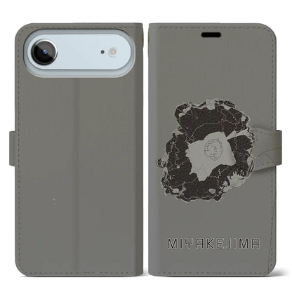 【三宅島（東京都）】地図柄iPhoneケース（手帳タイプ）