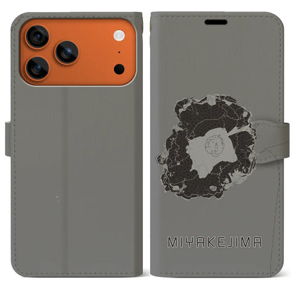 【三宅島（東京都）】地図柄iPhoneケース（手帳タイプ）