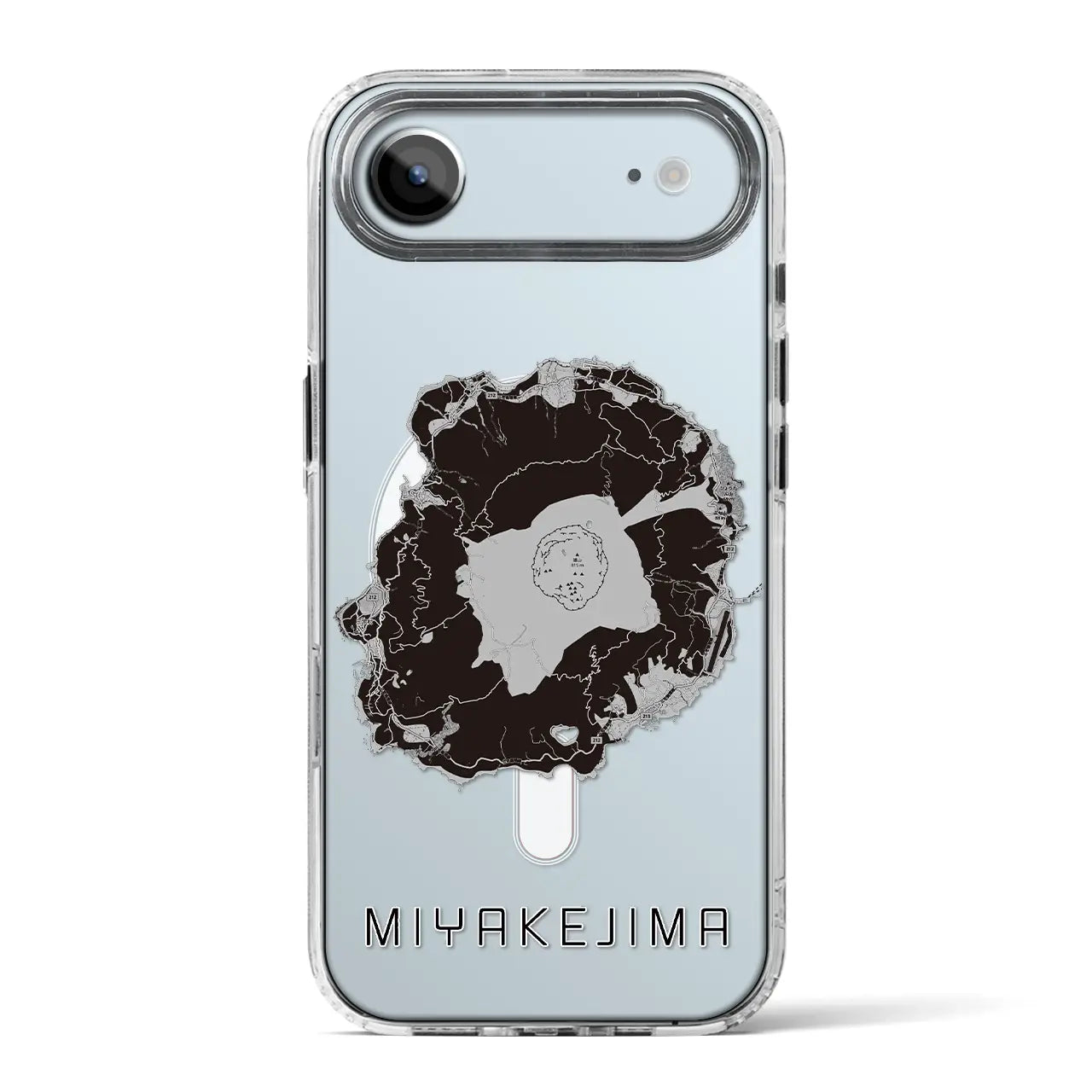 【三宅島（東京都）】地図柄iPhoneケース（MagSafeタイプ）