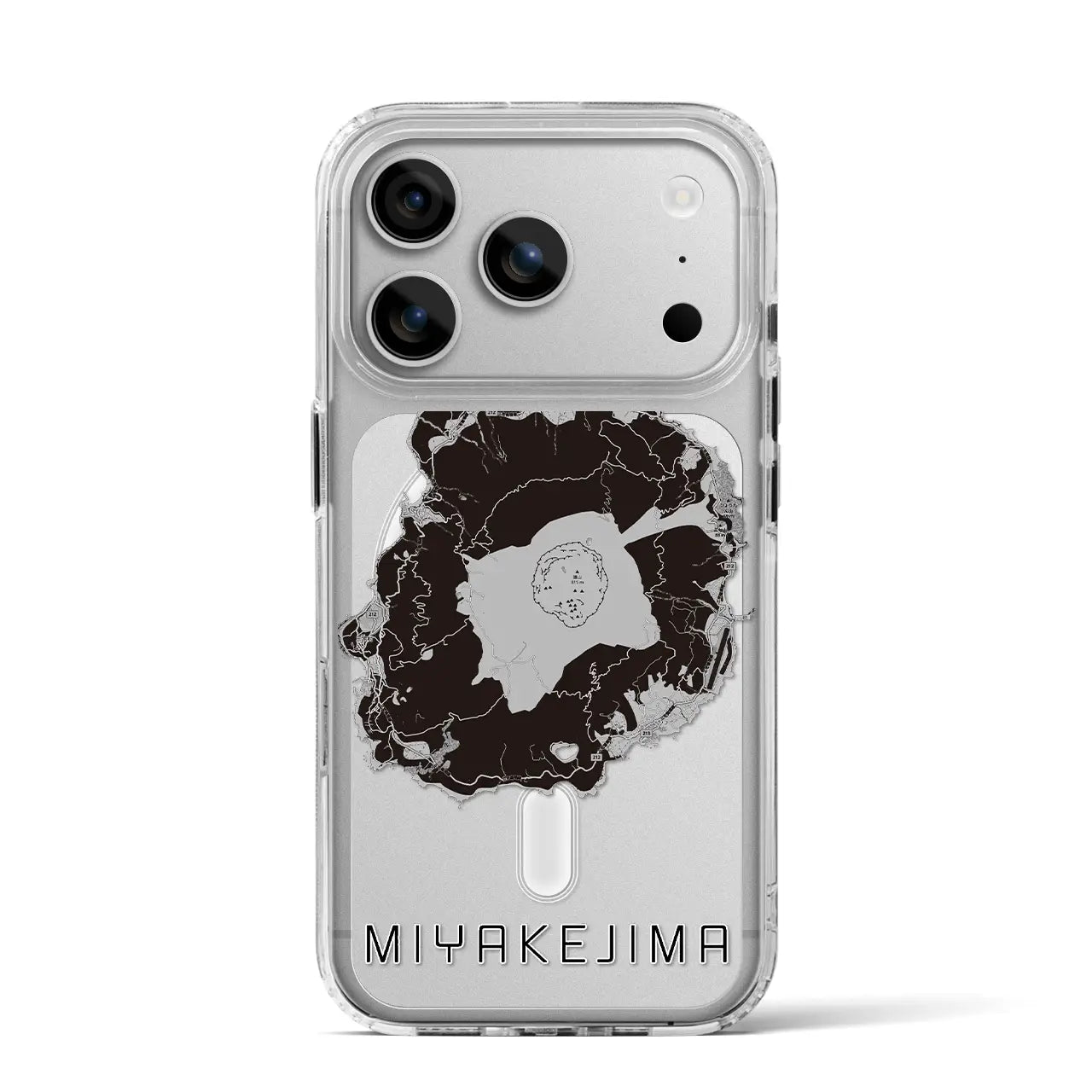 【三宅島（東京都）】地図柄iPhoneケース（MagSafeタイプ）