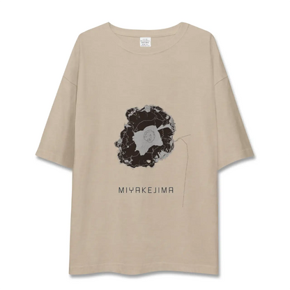 【三宅島（東京都）】地図柄ビッグシルエットTシャツ