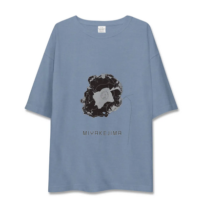 【三宅島（東京都）】地図柄ビッグシルエットTシャツ
