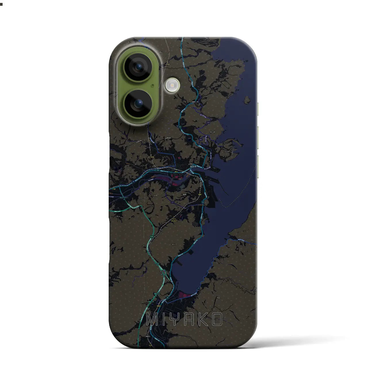 【宮古（岩手県）】地図柄iPhoneケース（バックカバータイプ）