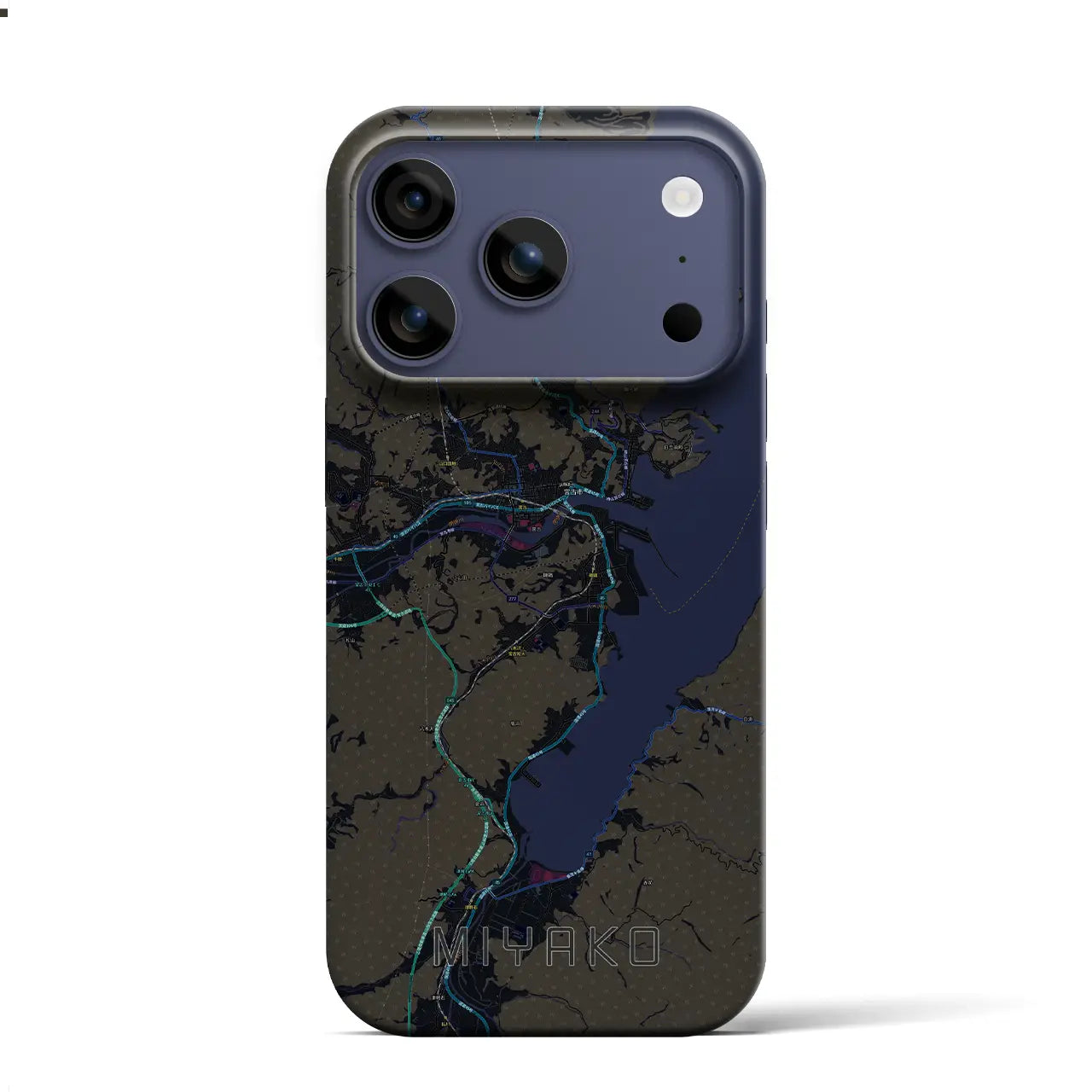 【宮古（岩手県）】地図柄iPhoneケース（バックカバータイプ）