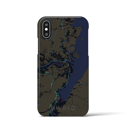 【宮古（岩手県）】地図柄iPhoneケース（バックカバータイプ）