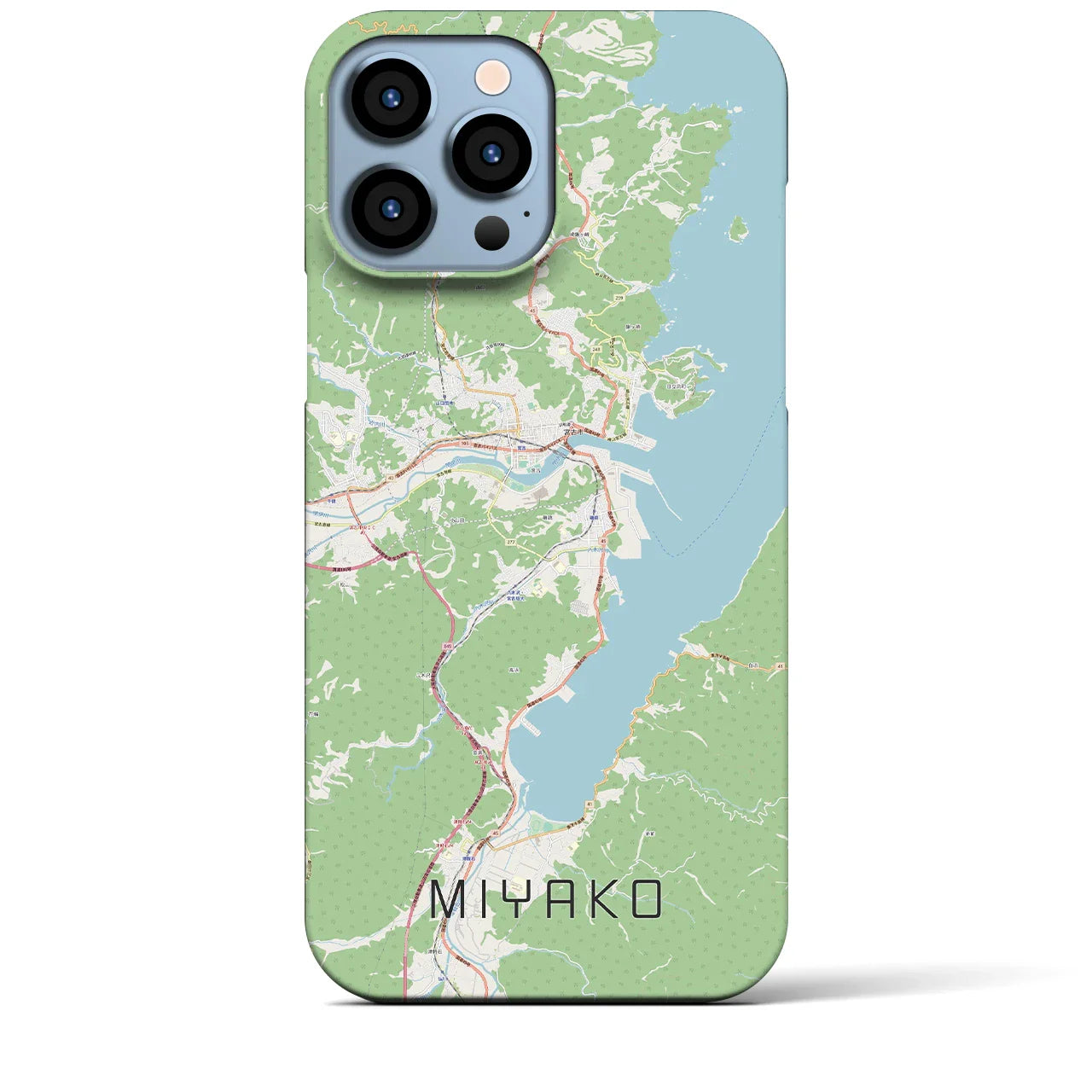 【宮古（岩手県）】地図柄iPhoneケース（バックカバータイプ）