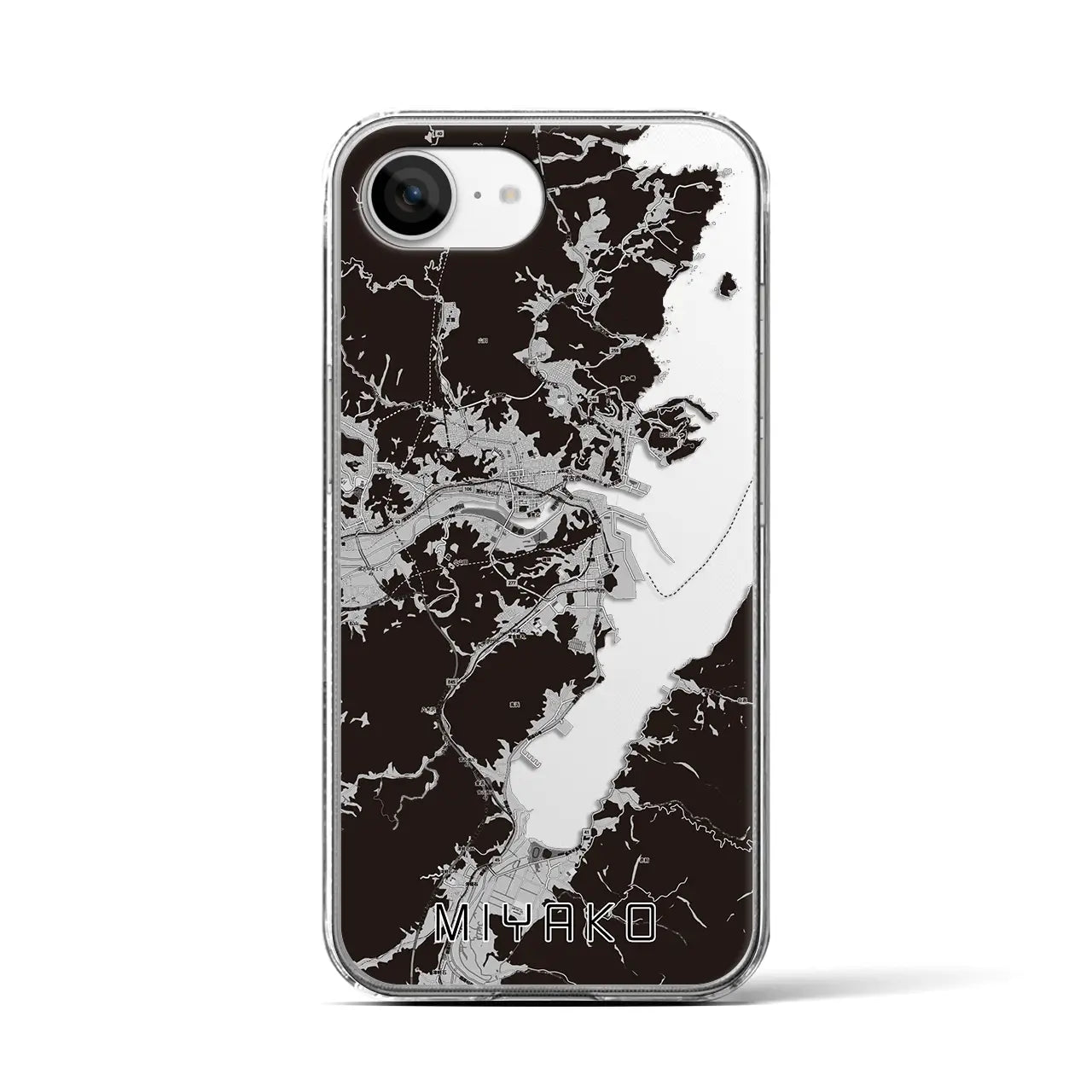 【宮古（岩手県）】地図柄iPhoneケース（クリアタイプ）