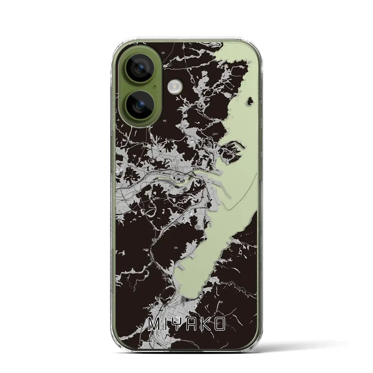 【宮古（岩手県）】地図柄iPhoneケース（クリアタイプ）