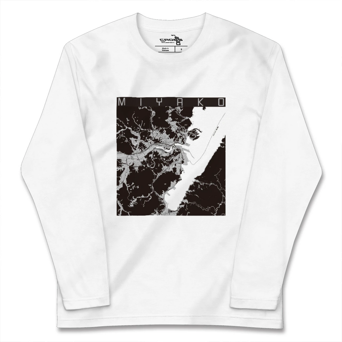 【宮古(岩手県)】地図柄ロングスリーブTシャツ