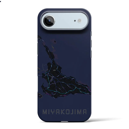 【宮古島（沖縄県）】地図柄iPhoneケース（バックカバータイプ）