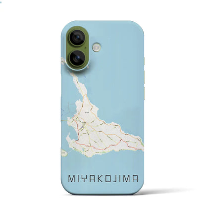 【宮古島（沖縄県）】地図柄iPhoneケース（バックカバータイプ）