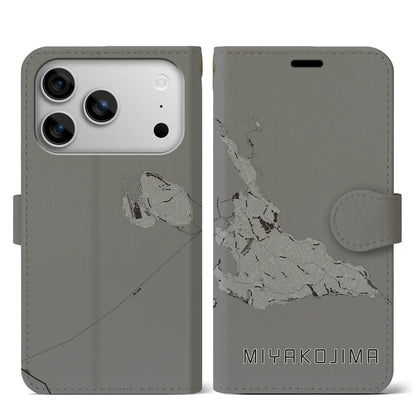 【宮古島（沖縄県）】地図柄iPhoneケース（手帳タイプ）