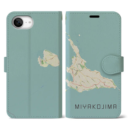 【宮古島（沖縄県）】地図柄iPhoneケース（手帳タイプ）