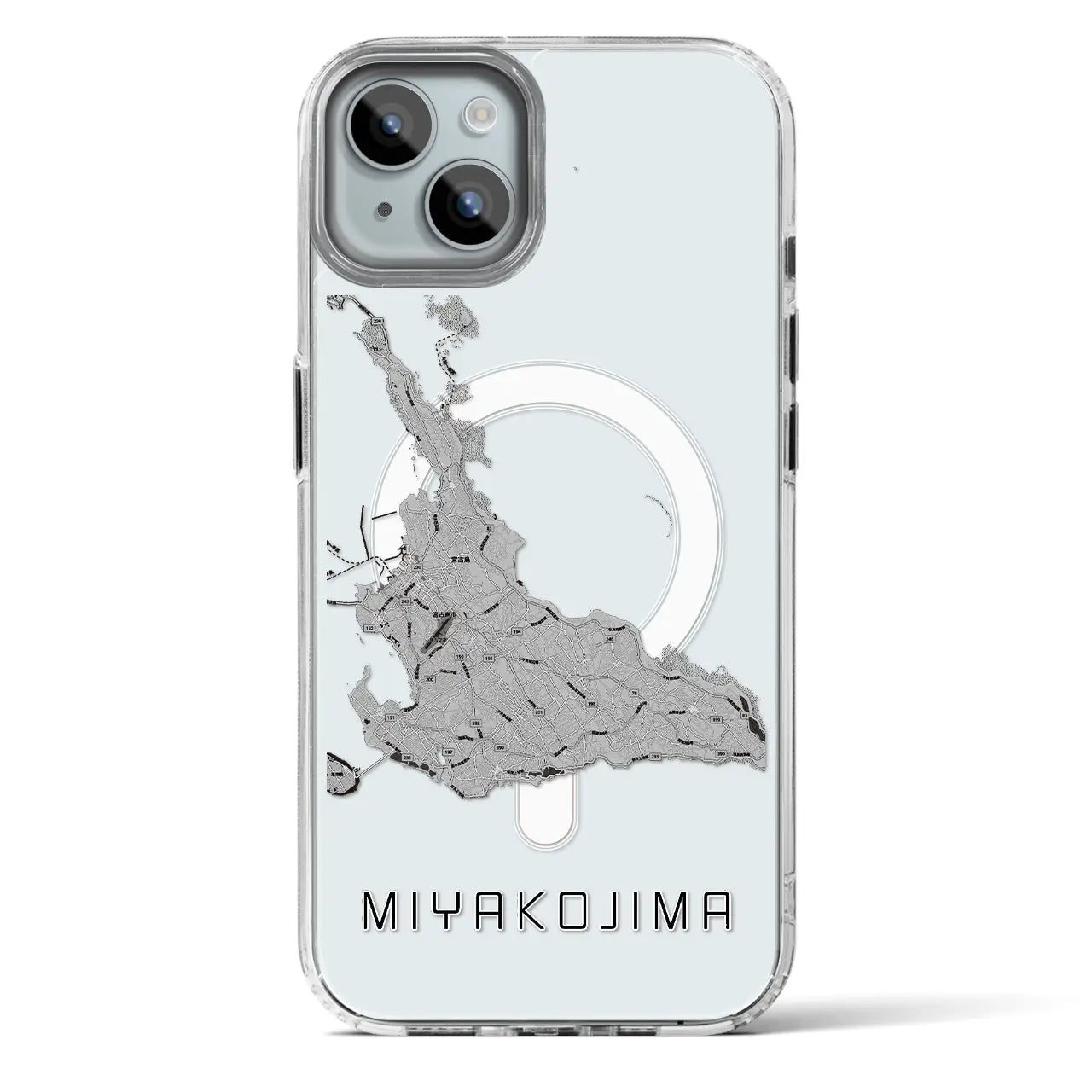 【宮古島（沖縄県）】地図柄iPhoneケース（MagSafeタイプ）