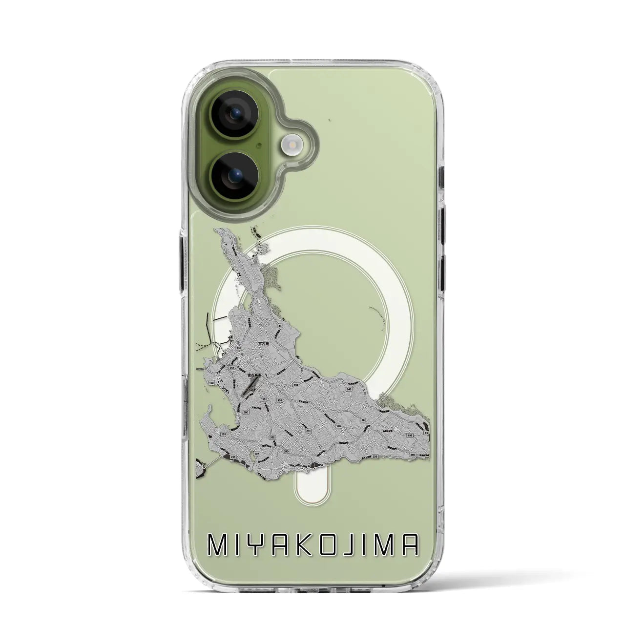 【宮古島（沖縄県）】地図柄iPhoneケース（MagSafeタイプ）