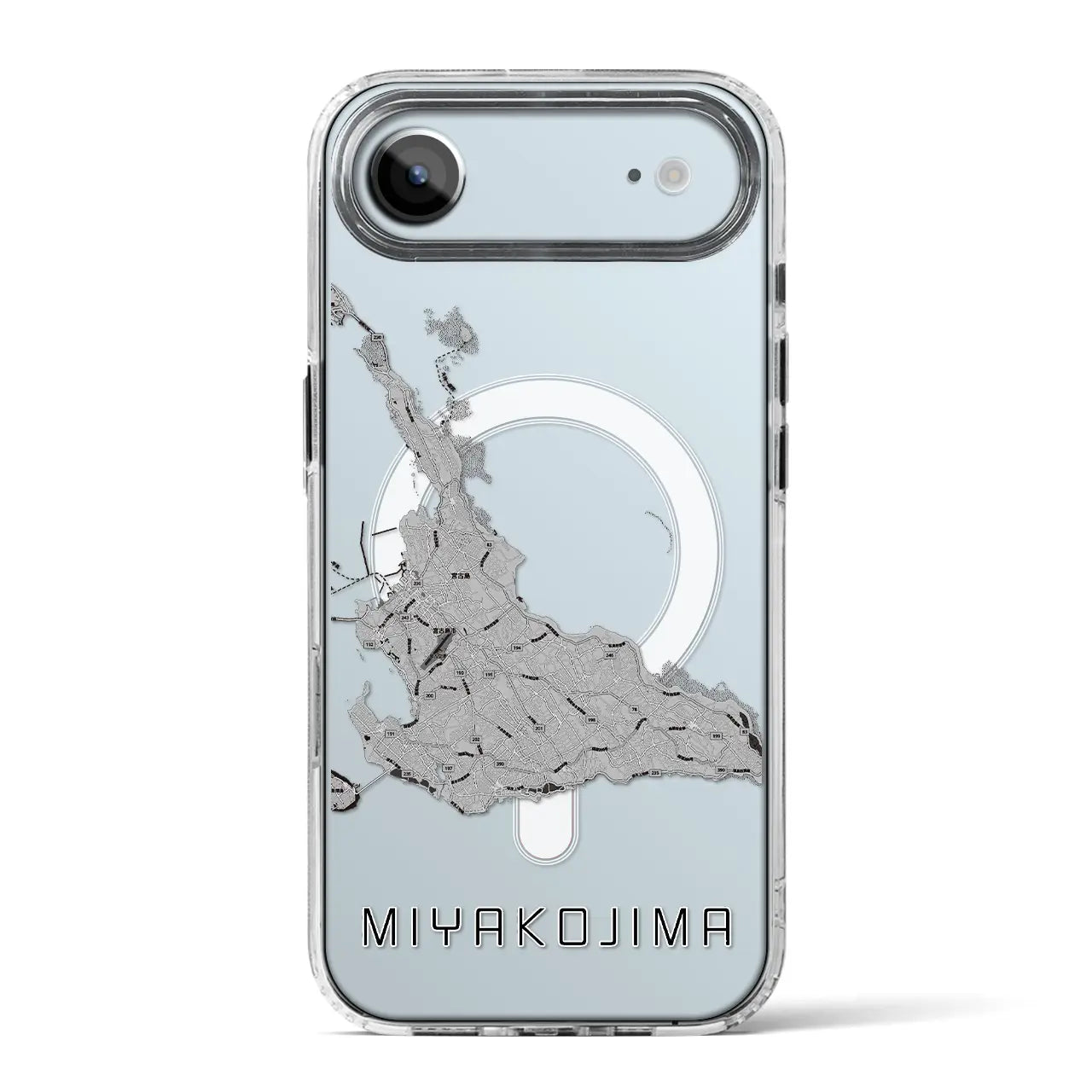 【宮古島（沖縄県）】地図柄iPhoneケース（MagSafeタイプ）