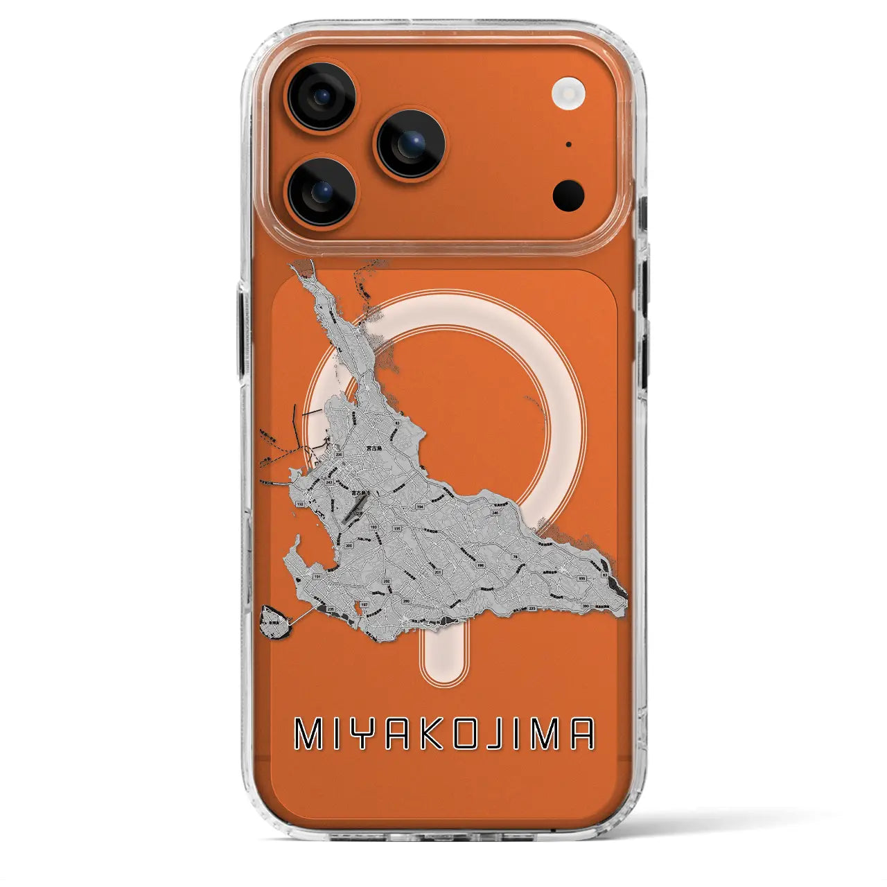 【宮古島（沖縄県）】地図柄iPhoneケース（MagSafeタイプ）