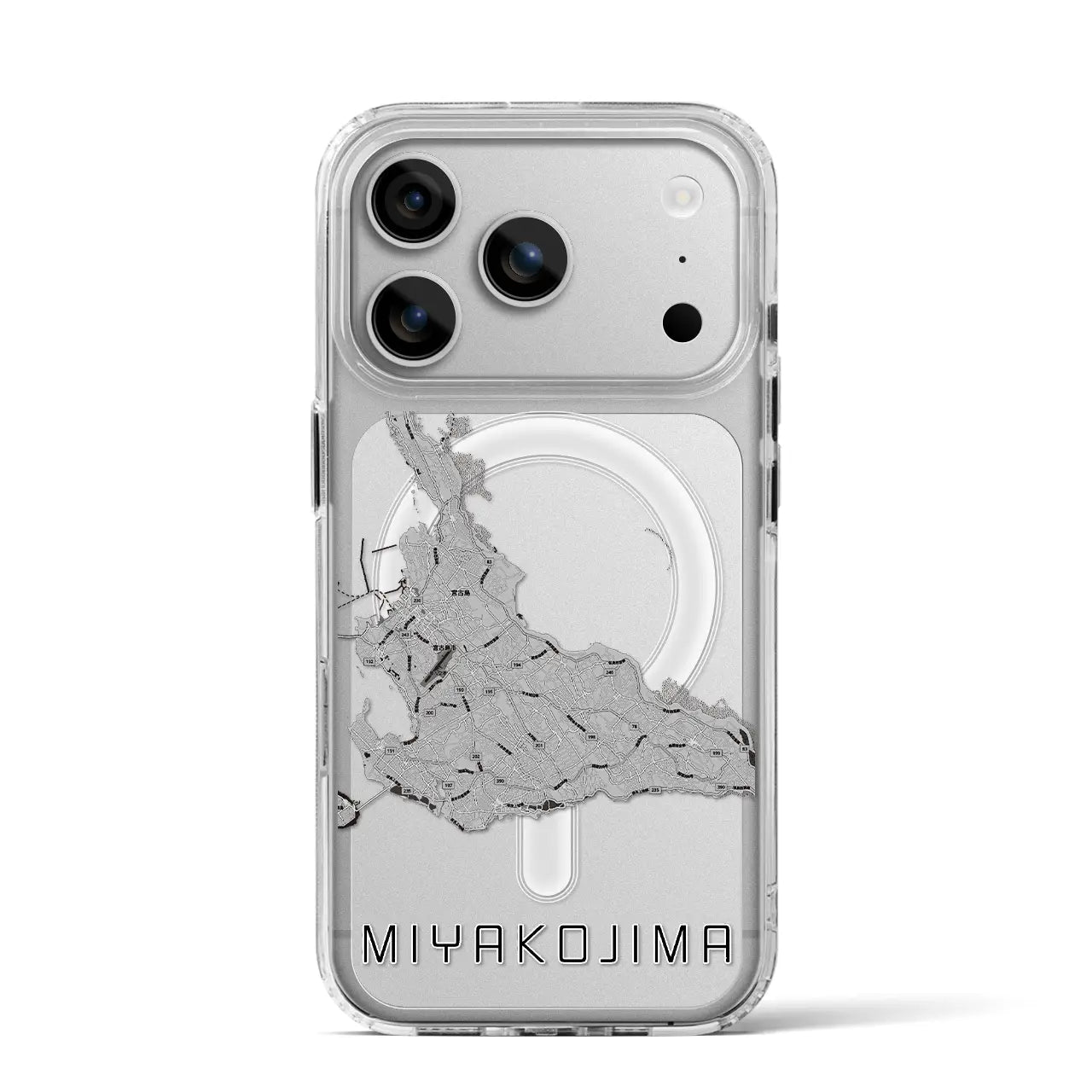 【宮古島（沖縄県）】地図柄iPhoneケース（MagSafeタイプ）