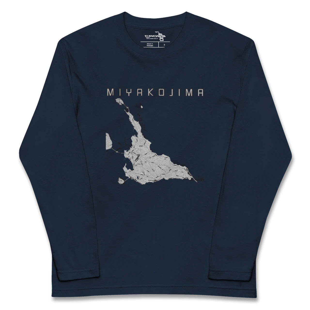 【宮古島（沖縄県）】地図柄ロングスリーブTシャツ