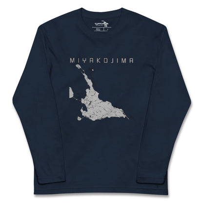 【宮古島（沖縄県）】地図柄ロングスリーブTシャツ
