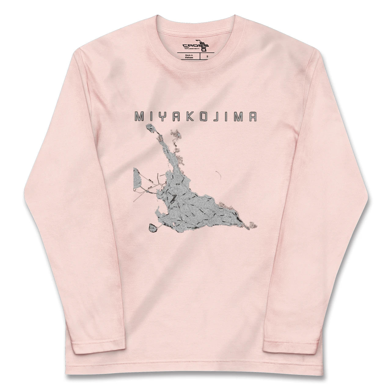 【宮古島（沖縄県）】地図柄ロングスリーブTシャツ