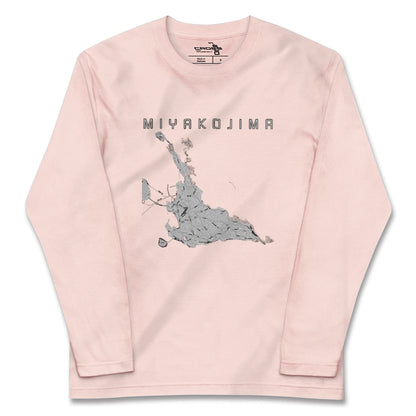 【宮古島（沖縄県）】地図柄ロングスリーブTシャツ