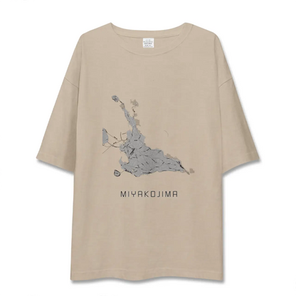 【宮古島（沖縄県）】地図柄ビッグシルエットTシャツ