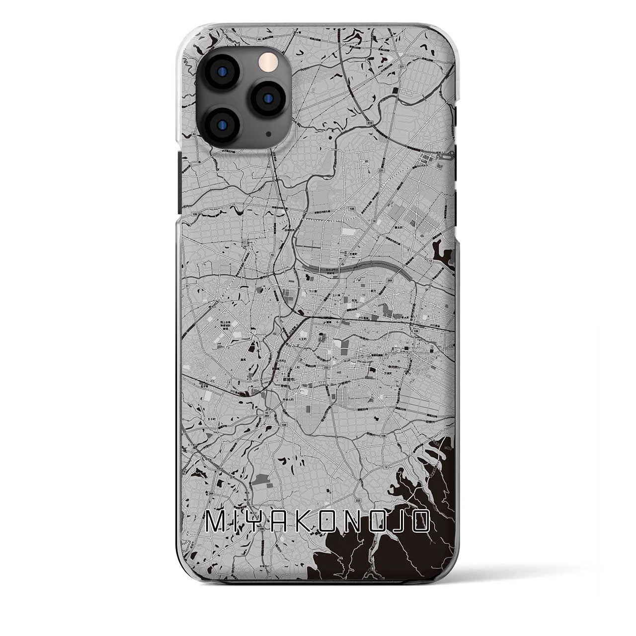 【都城（宮崎県）】地図柄iPhoneケース（クリアタイプ）