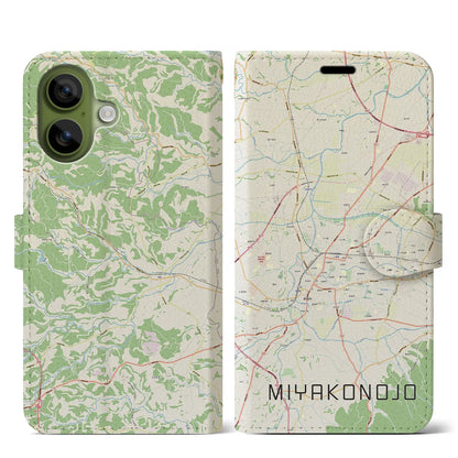 【都城（宮崎県）】地図柄iPhoneケース（手帳タイプ）