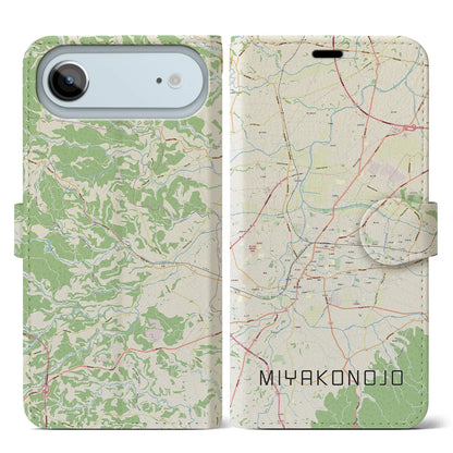 【都城（宮崎県）】地図柄iPhoneケース（手帳タイプ）