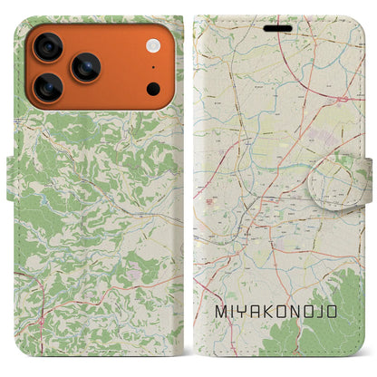 【都城（宮崎県）】地図柄iPhoneケース（手帳タイプ）