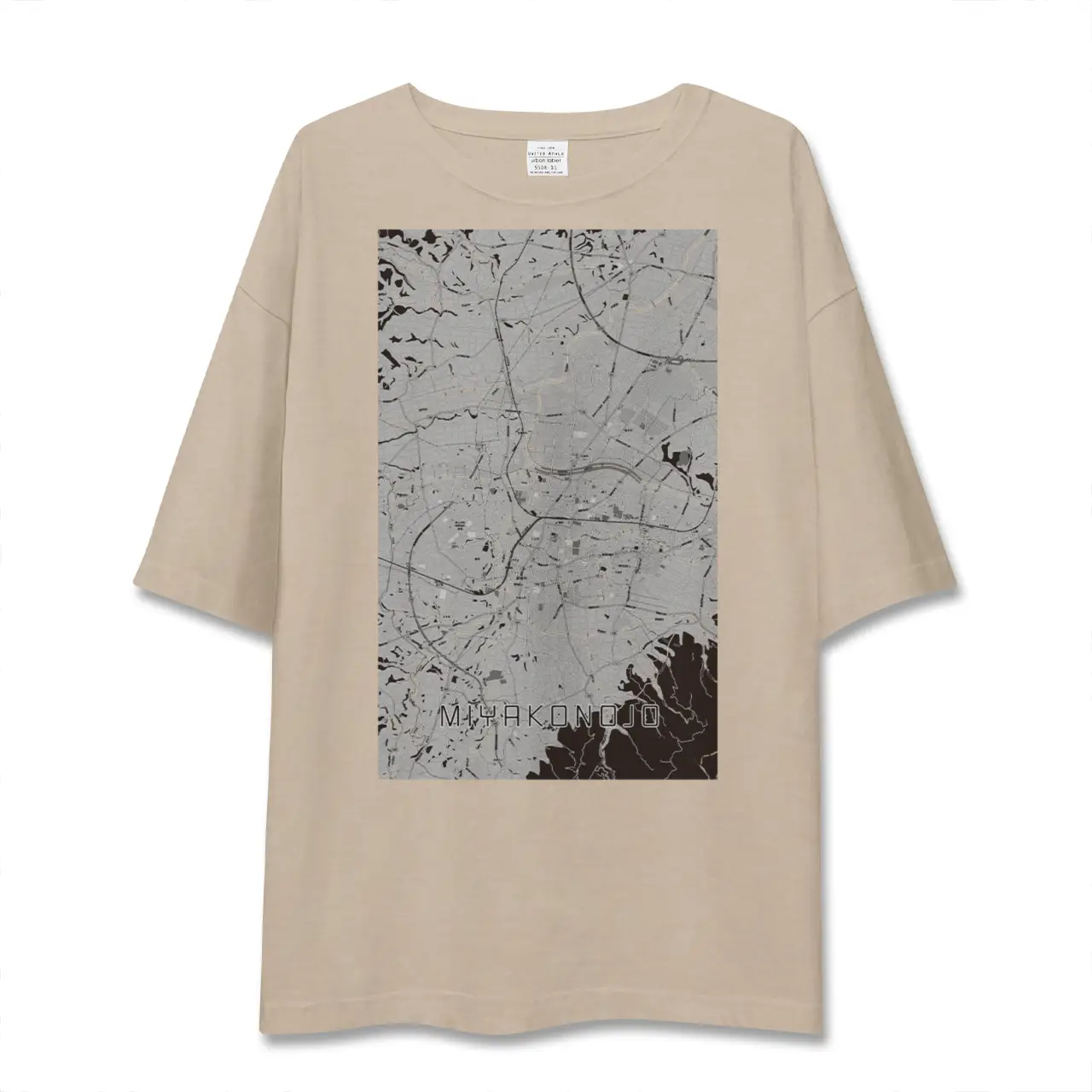 【都城（宮崎県）】地図柄ビッグシルエットTシャツ