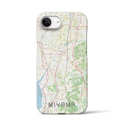 【みやま（福岡県）】地図柄iPhoneケース（バックカバータイプ）