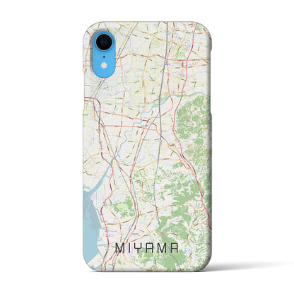 【みやま（福岡県）】地図柄iPhoneケース（バックカバータイプ）