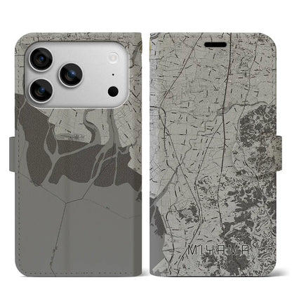 【みやま（福岡県）】地図柄iPhoneケース（手帳タイプ）