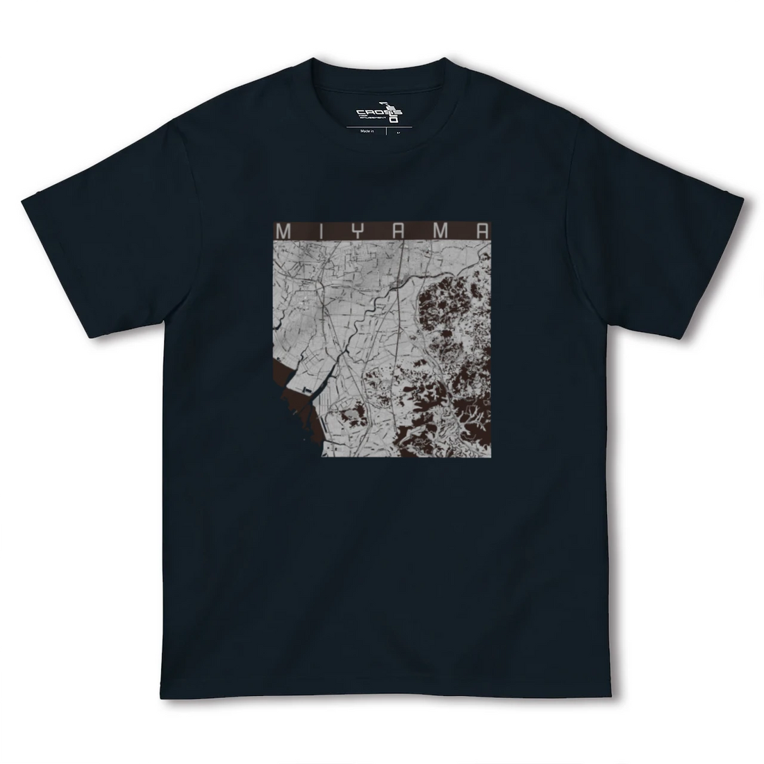 【みやま(福岡県)】地図柄ヘビーウェイトTシャツ